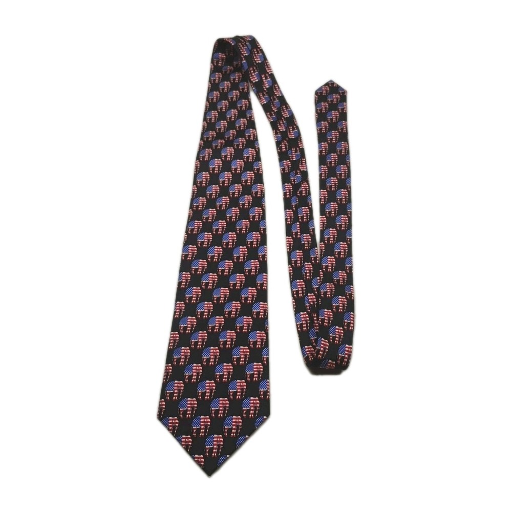 Sabatini 100% Silk Italy Republican GOP Patriotic American Flag Neck‎ Tie 59"